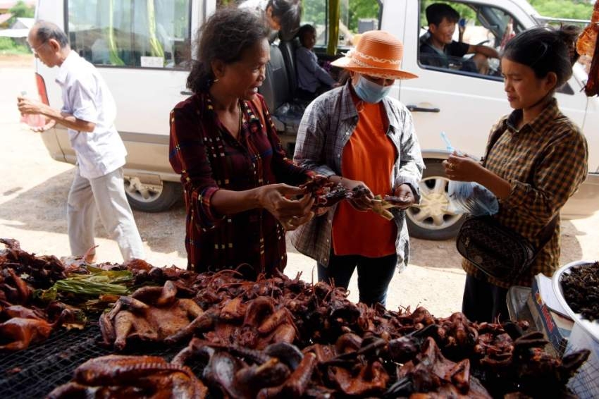 الفئران المشوية.. وجبة تزداد رواجاً في كمبوديا