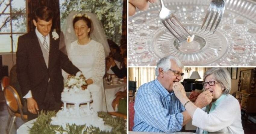 أمريكيان ينتهيان من تناول كعكة زواجهما بعد 50 عاماً
