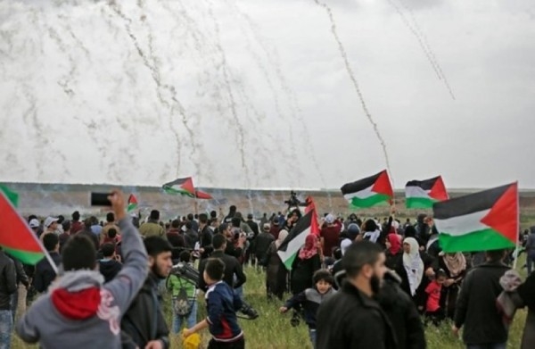إصابة 96 فلسطينياً بمسيرات العودة بجمعة «إسقاط وعد بلفور»