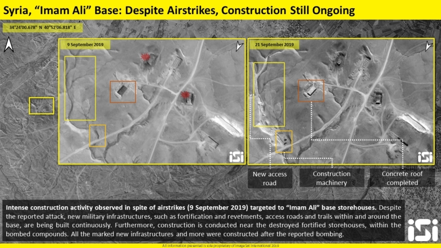 إيران تواصل بناء قاعدة عسكرية ضخمة على الحدود العراقية السورية