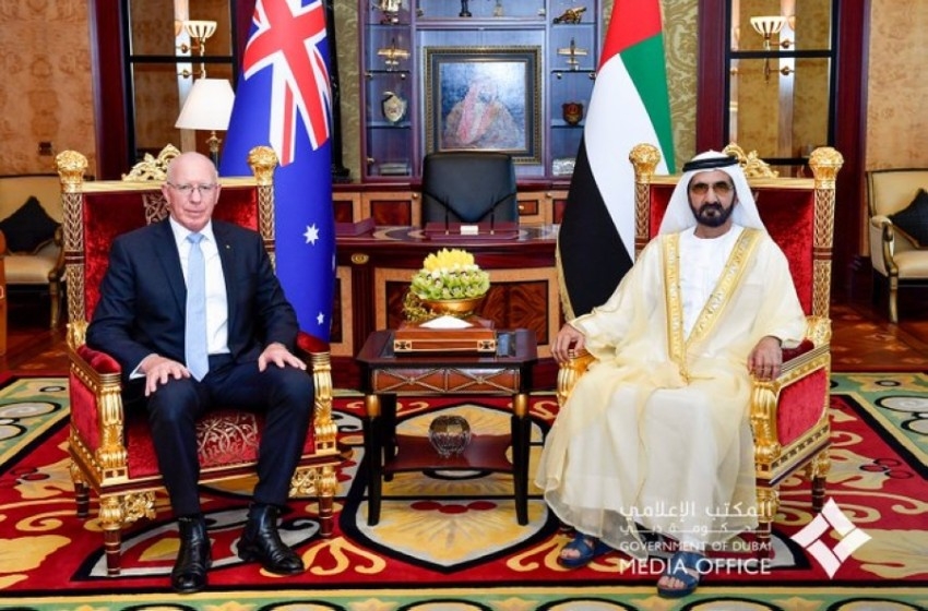 محمد بن راشد يستقبل حاكم عام أستراليا