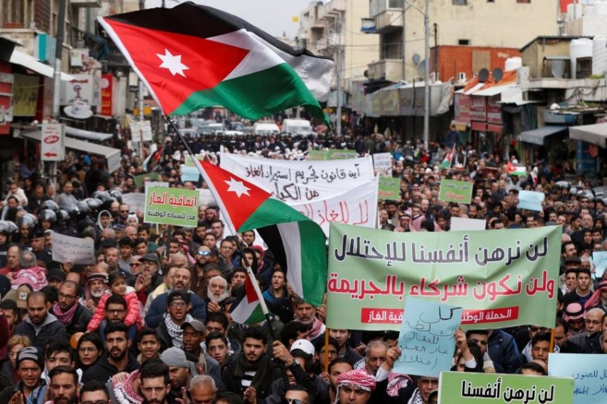 برلمان الأردن يوافق بالأغلبية على مقترح قانون يمنع استيراد الغاز من إسرائيل