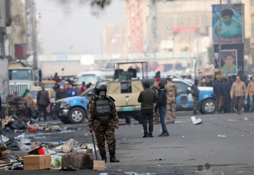ساحات التظاهر في بغداد تشهد هدوءاً شديداً وسط انتشار أمني