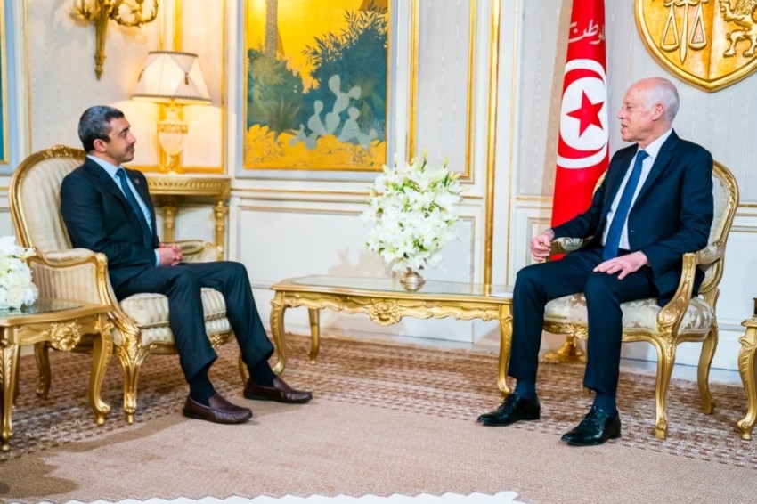 عبدالله بن زايد يبحث أوضاع المنطقة في تونس والجزائر