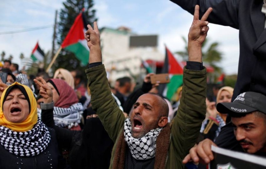 تظاهرات فلسطينية في رام الله وغزة رفضاً لـ"صفقة قرن ترامب"