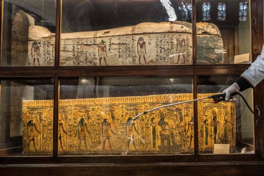 بالصور.. تعقيم المتحف المصري وسط القاهرة لمواجهة «كورونا»