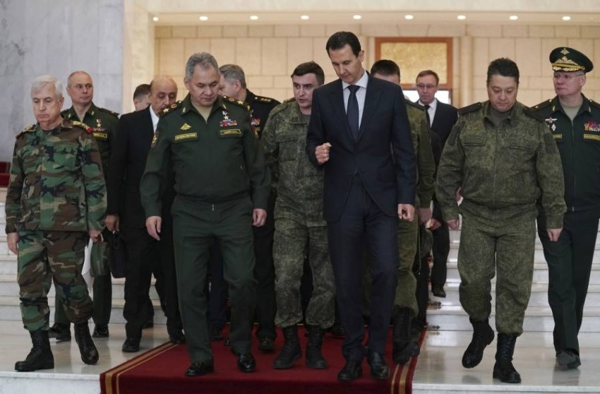 الأسد يناقش مع وزير الدفاع الروسي هدنة إدلب
