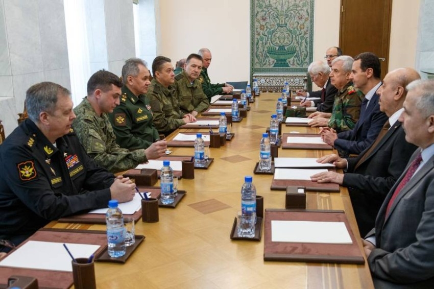 الأسد يناقش مع وزير الدفاع الروسي هدنة إدلب