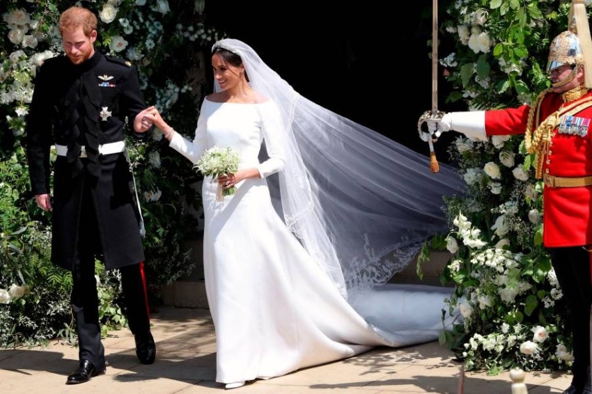 في ذكرى زواجها الثاني.. أسرار فستان زفاف ميغان ماركل
