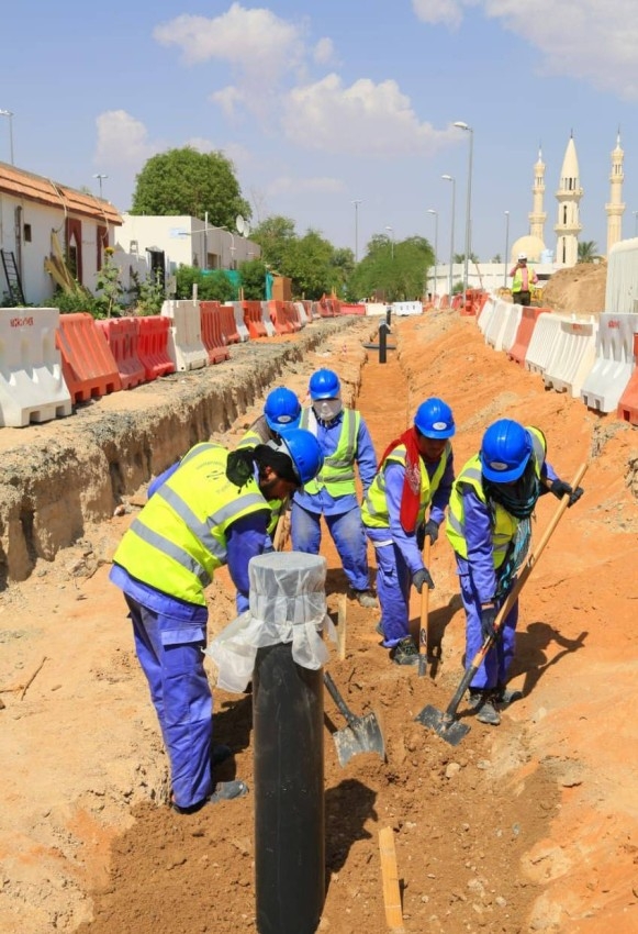 بلدية العين تنجز 35% من مشروع البنية التحتية في الشعبيات القديمة