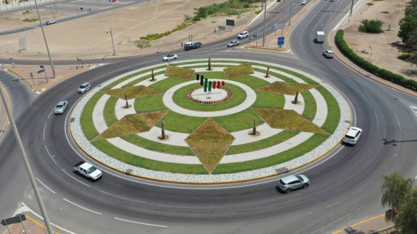 بلدية مدينة أبوظبي تنفذ أعمال تطوير وتجميل دواري جسر بني ياس