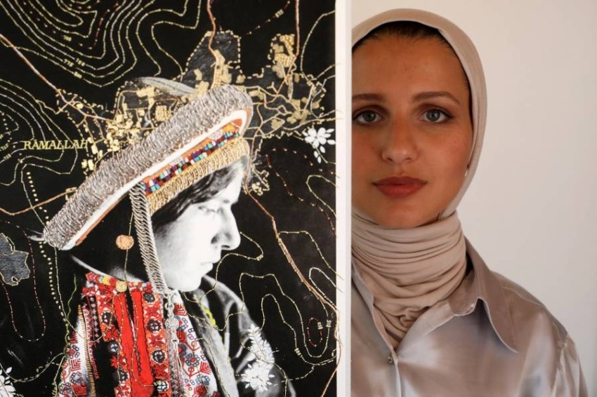 أردنية تعيد إحياء صور فلسطينية قديمة بالأوراق المذهبة والخيوط الملونة