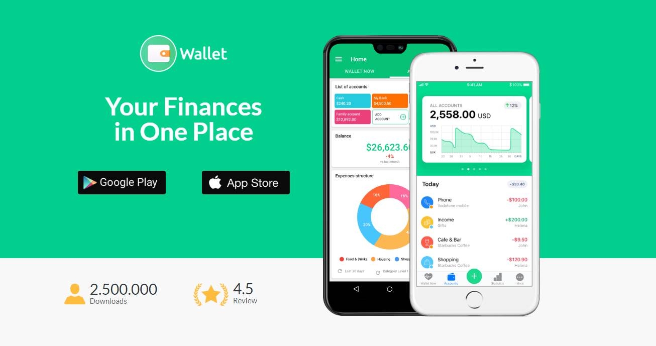 تطبيق Wallet لإدارة مصروفك الشخصي وتعقب نفقاتك