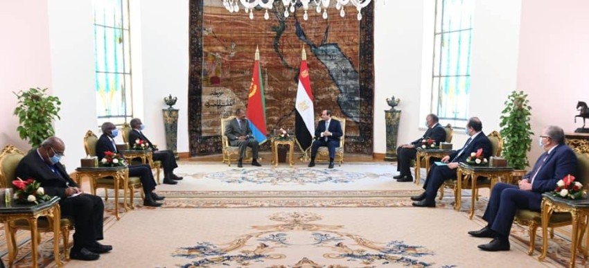 السيسي يبحث مع رئيس إريتريا أمن البحر الأحمر وسد النهضة بالقاهرة