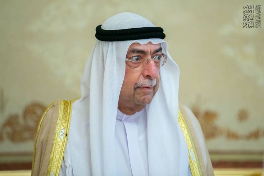 حاكم الشارقة يتلقى برقية تعزية من فهد بن محمود آل سعيد في وفاة أحمد بن سلطان القاسمي