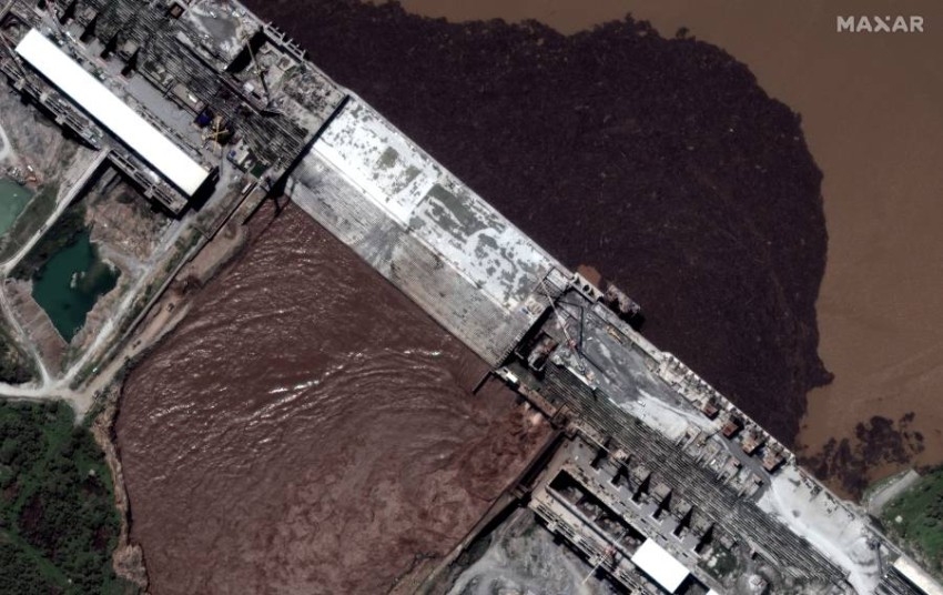 صور من الأقمار صناعية تظهر ارتفاع منسوب مياه بحيرة سد إثيوبيا