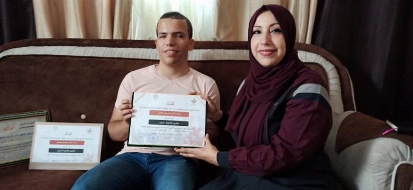 محمد مهاني.. فلسطيني يتحدى غياب البصر بمعدل 96.7%