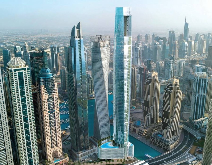 تقدم بالأعمال التأسيسية لبناء أطول فندق في العالم بدبي