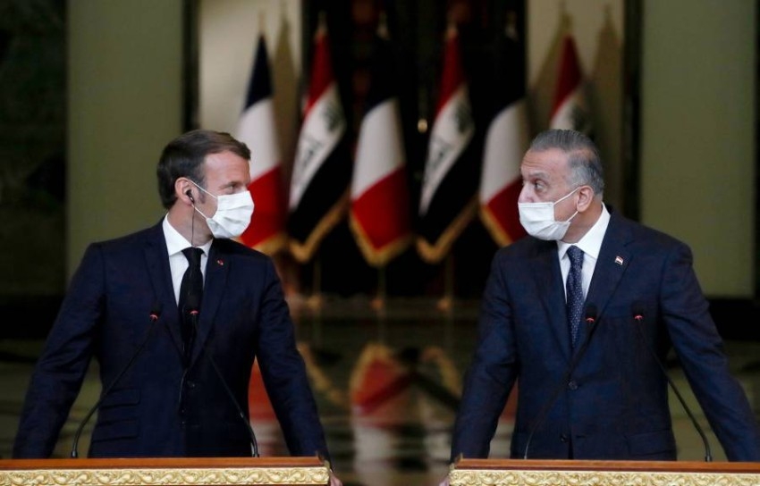 من بغداد.. ماكرون يؤكد دعم فرنسا لسيادة العراق