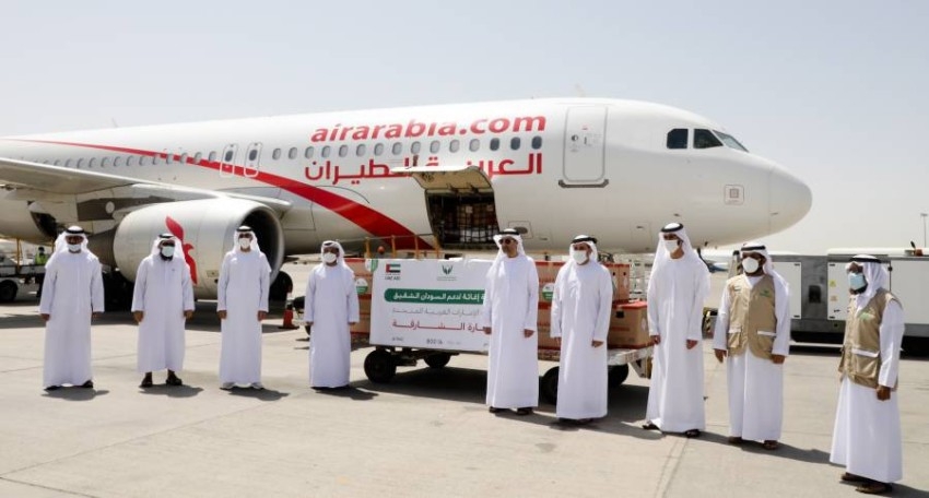 طائرة مساعدات من «خيرية الشارقة» لإغاثة 10 آلاف متضرر في السودان