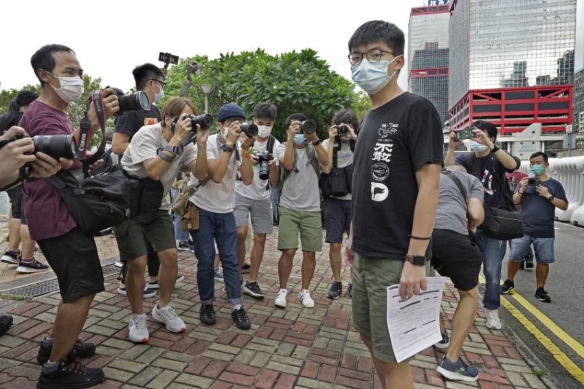 اعتقال جوشوا وونج الناشط البارز المؤيد للديمقراطية في هونغ كونغ
