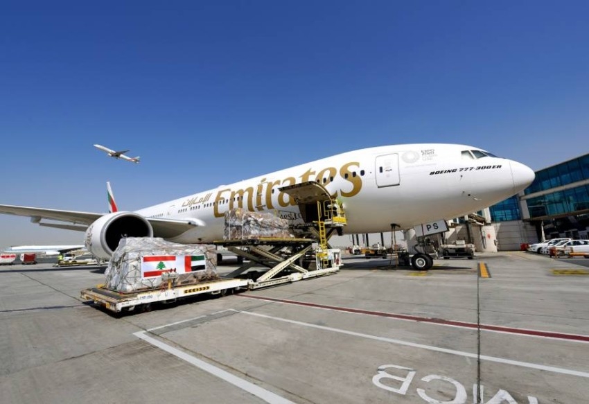 «الإمارات للشحن الجوي» تواصل نقل إمدادات الإغاثة إلى بيروت