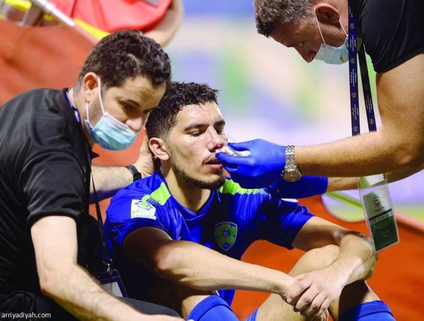 لاعب الفتح مروان سعدان يتعرض لكسر في الأنف