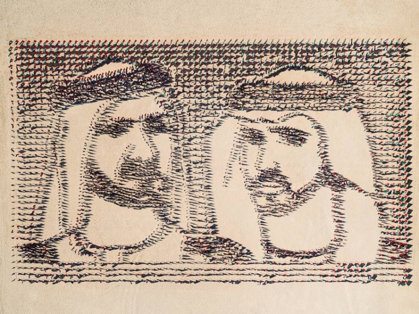 4000­ عَلَم تشكل صورة محمد بن راشد وحمدان بن محمد في «حديقة الأعلام»
