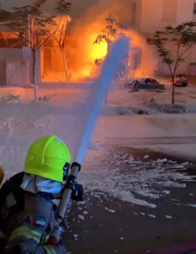 دفاع مدني دبي يسيطر على حريق في كبل كهربائي