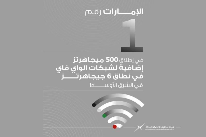 الإمارات الأولى أوسطياً في إطلاق نطاق 500 ميغاهرتز إضافية لشبكات الـ«واي فاي»