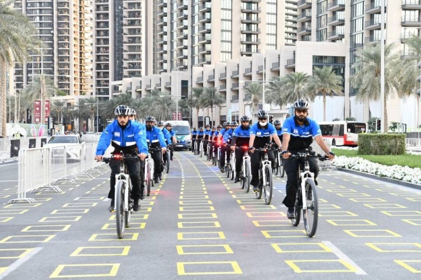 1303 مهمات لفريق الدراجات الهوائية بشرطة دبي في 2020