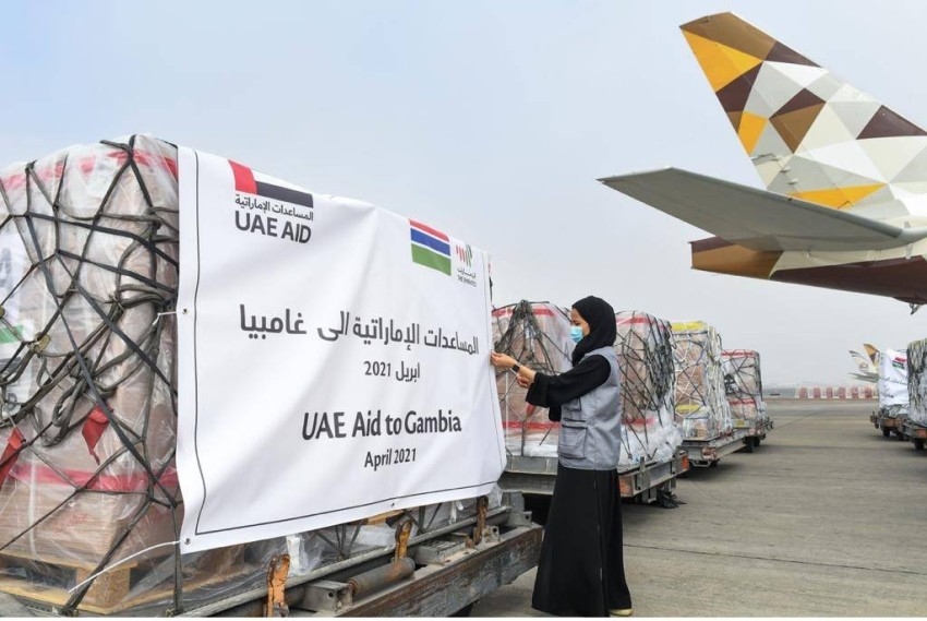 ‎الإمارات ترسل طائرة مساعدات غذائية إلى غامبيا