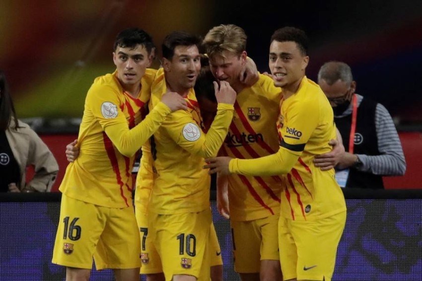 برشلونة يهزم بيلباو برباعية ويتوج بلقب كأس ملك إسبانيا