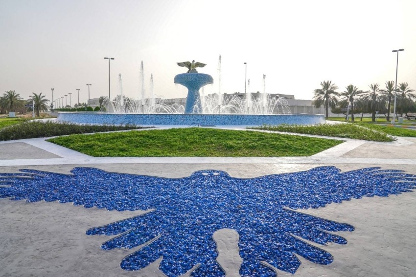 بلدية أبوظبي تنجز أعمال تطوير نافورة دوار الشاهين