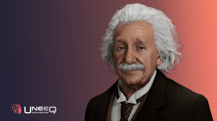 بالفيديو.. أينشتاين يعود للحياة رقمياً ليحاور الزوار ويشرح نظريات الكون