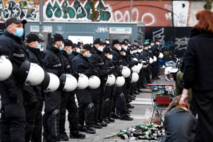 الشرطة الألمانية قلقة من تفشي العدوى في مظاهرات عيد العمال اليوم