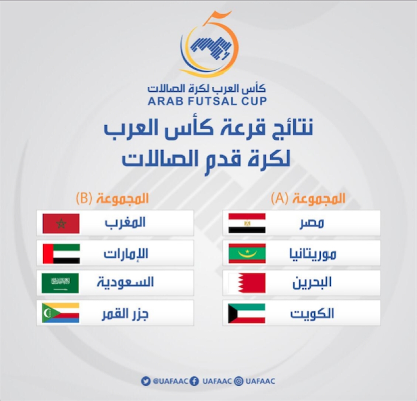 منتخب الإمارات في المجموعة الثانية لكأس العرب لـ«الصالات»
