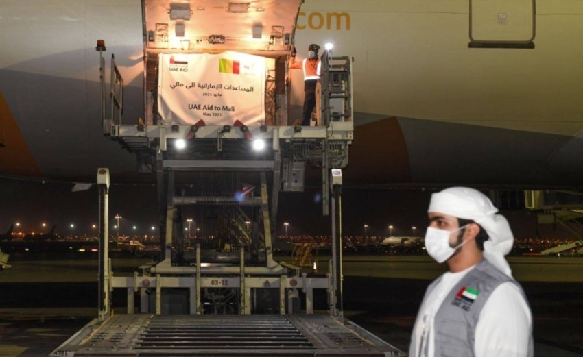 ‎الإمارات ترسل طائرة إلى مالي على متنها 50 طناً من المواد الغذائية