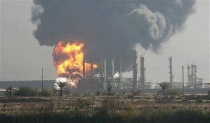 حريق في مصفاة النفط الرئيسية في حمص السورية