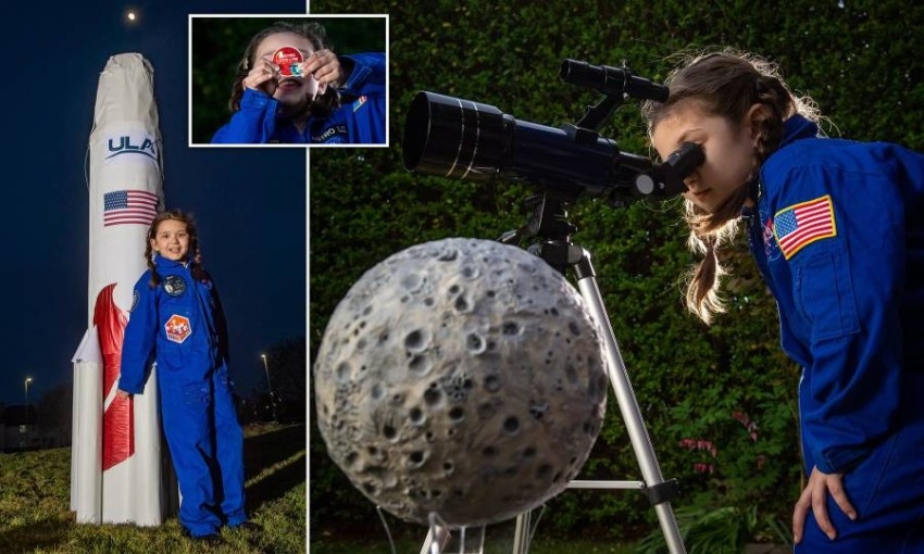 طفلة بريطانية ترسل ملصقاً إلى القمر في كبسولة زمنية