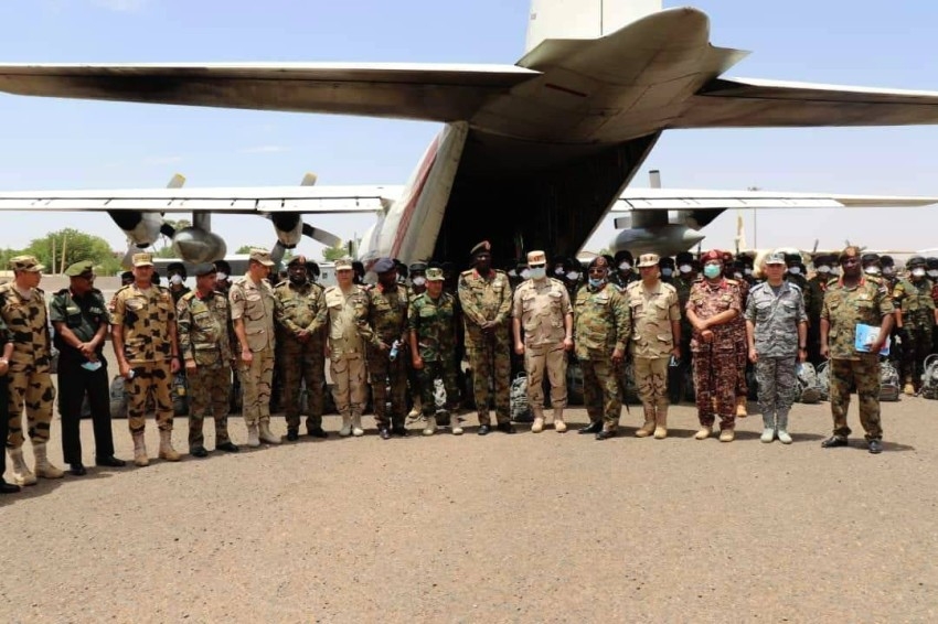 صور.. قوات مصرية تصل إلى السودان للمشاركة في تدريب «حماة النيل»