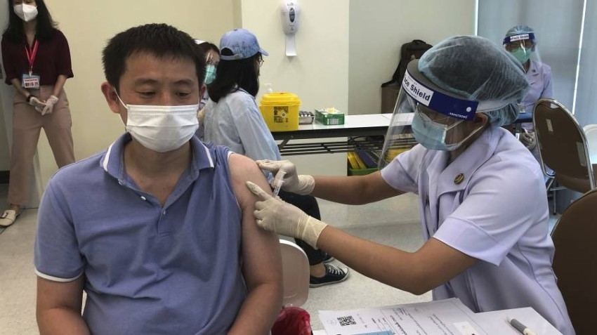 اللقاح مقابل الدخول في سحب على بقرة في تايلاند