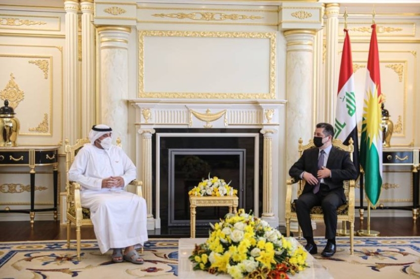 مسرور بارزاني: الإمارات تساهم بقوة في دعم أوضاع اللاجئين والنازحين في كردستان العراق