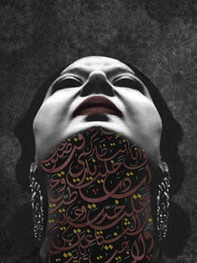 جمال مصاروة يزين رؤوس النجمات بالخط العربي