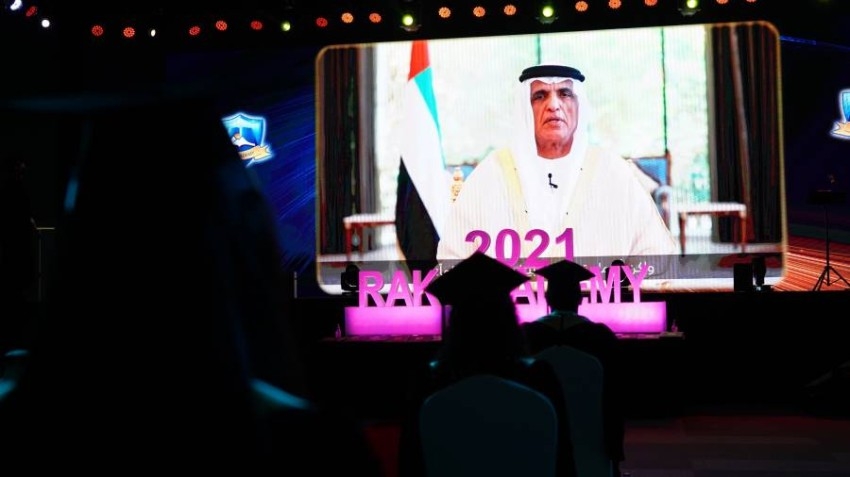 سعود بن صقر القاسمي يوجه كلمة لخريجي أكاديمية رأس الخيمة 2021