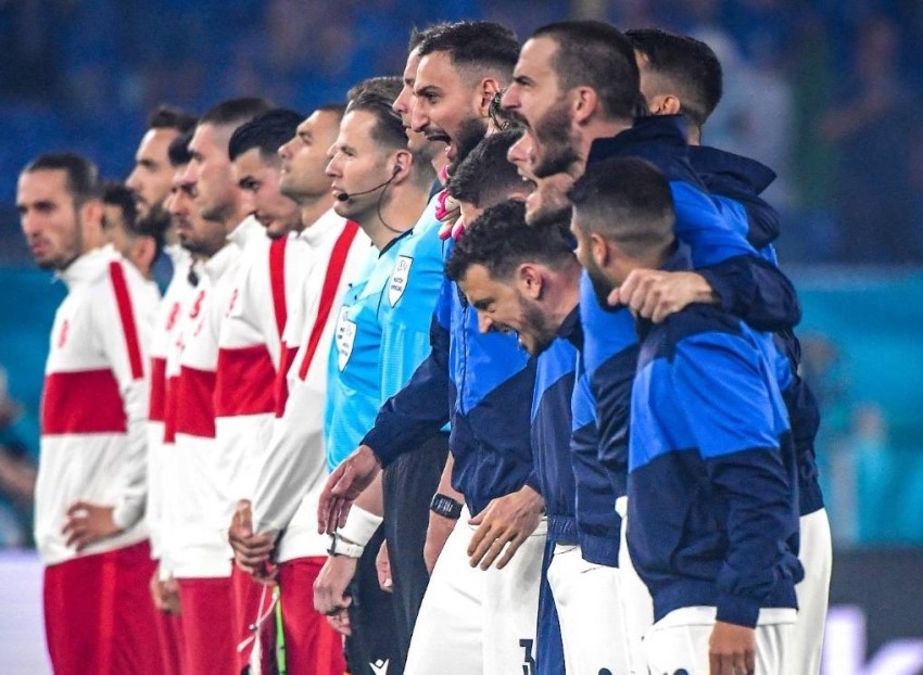على وقع يورو 2020.. لماذا يتحمس لاعبو إيطاليا مع نشيدهم الوطني؟