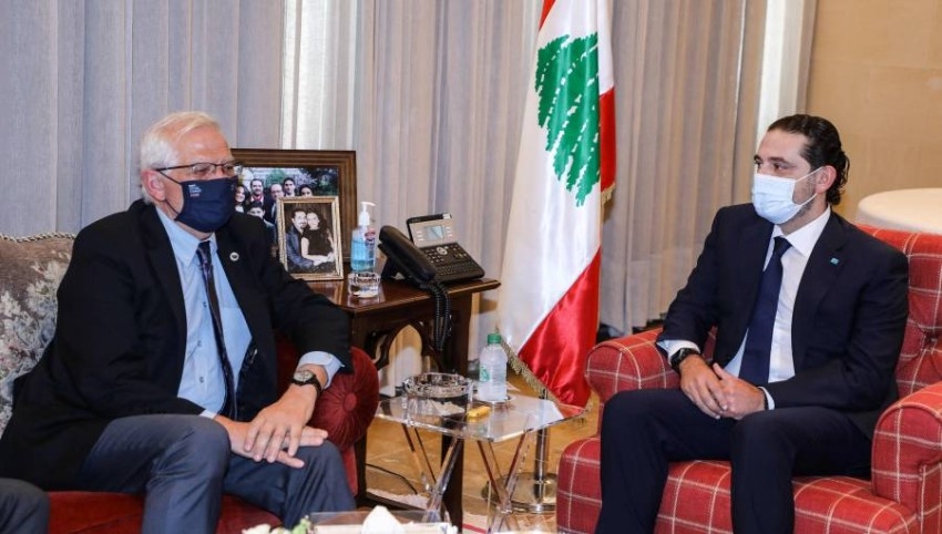 الحريري وبوريل يبحثان مستجدات الأوضاع في لبنان