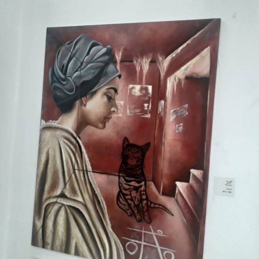 «فعل مستمر» معرض للفن التشكيلي يوجه رسائل إنسانية من غزة