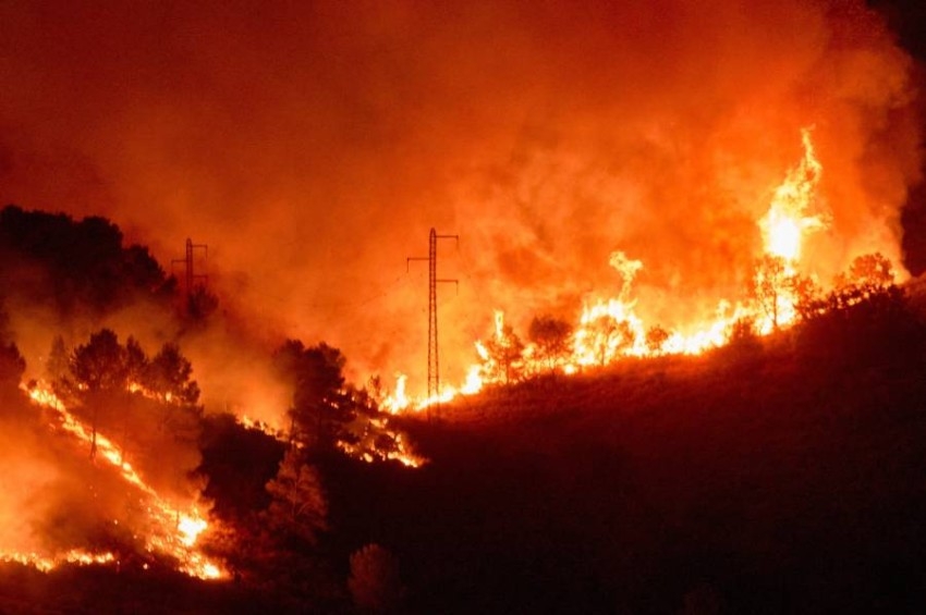 حريق غابات خارج عن السيطرة في إسبانيا يدمر 1100 هكتار