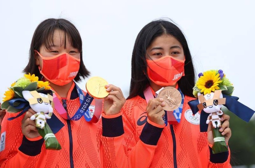 اليابانية نيشيا 13 عاماً تحرز ذهبية التزلج على الألواح للسيدات